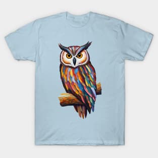 Colorful owl oilpainting T-Shirt